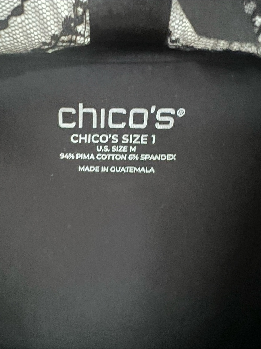 Chico's Black Square-Neck Elbow-Sleeve Top — Classic Scoop - Picture 4 of 4